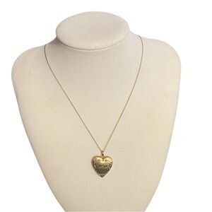Vintage 14k Heart Pendant Necklace